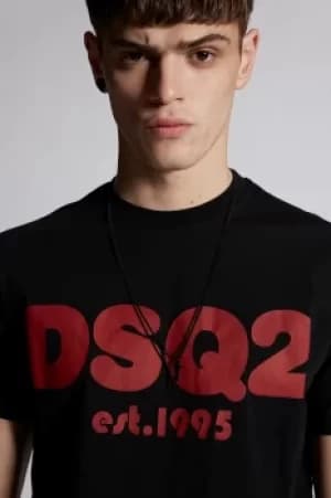 DSQUARED2 Men Short sleeve t-shirt Black Size S 100% Cotton