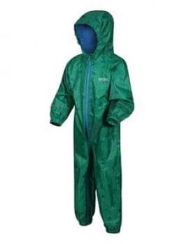 Boys, Regatta Peppa Pobble All-in-One Rain Suit - Green, Size 6-12 Months