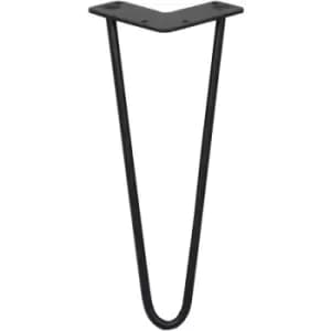 4 x Hairpin Leg - 12 - Black - 2 Prong - 10m - Black