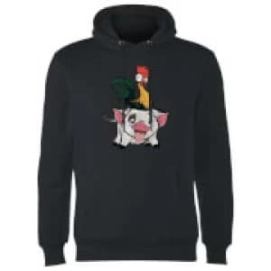 Moana Hei Hei and Pua Hoodie - Black