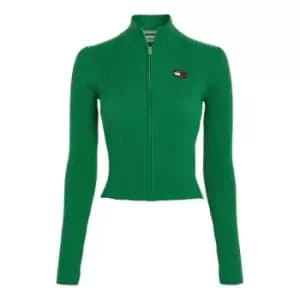 Tommy Jeans Tjw Badge Zip Trhu Sweater - Green