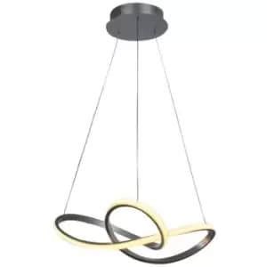 Netlighting Modern LED Hanging Pendant Silver, Warm White 3000K 2414lm