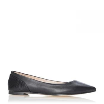 Dune Black Leather 'Hamley' Ballet Pumps - 3