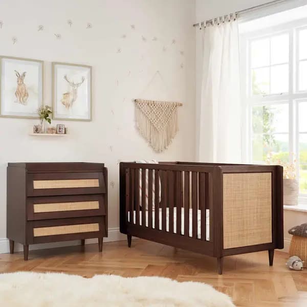 Tutti Bambini Japandi 2 Piece Furniture Room Set - Warm Walnut 090RS1/65