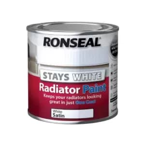 Ronseal Stays White Radiator Paint Satin - 250ml