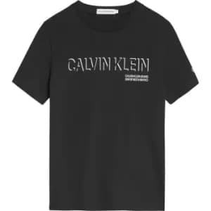 Calvin Klein Shadow Logo T Shirt - Black