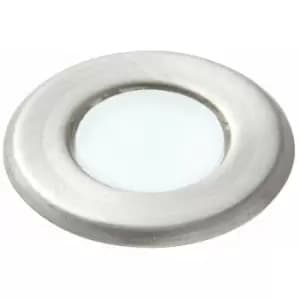 Loops - IP67 Outdoor LED Ground Light 0.8W Daylight White Steel Flush Decking Floor Lamp