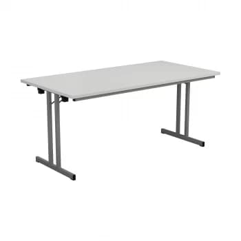 Rectangular Folding Table 1200 x 800 - White Top and Silver Legs