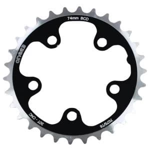 ETC Chainring Alloy 74mm 30 Teeth Silver/Black