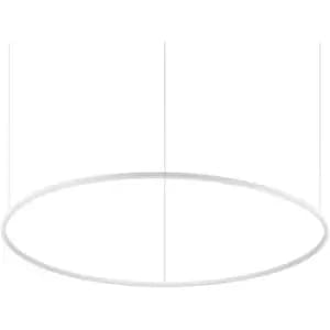 Ideal Lux Oracle Ring Integrated LED Pendant Ceiling Light White 150cm 3000K