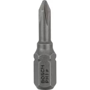 Bosch Extra Hard Phillips Screwdriver Bits PH1 25mm Pack of 25