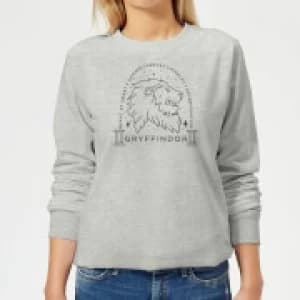 Harry Potter Gryffindor Linework Womens Sweatshirt - Grey - 3XL