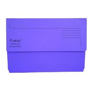 Exacompta Forever Document Wallet Manilla Foolscap Bright Purple Pack