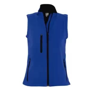 SOLS Womens/Ladies Rallye Soft Shell Bodywarmer Jacket (L) (Royal Blue)