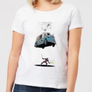 Marvel Deadpool Ice Cream Womens T-Shirt - White - 3XL