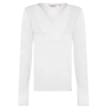 Salsa V Neck Blouse - White