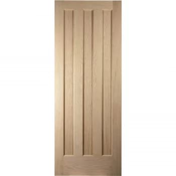 Aston 3 Panel White Oak Veneer Internal Door - 826mm Wide