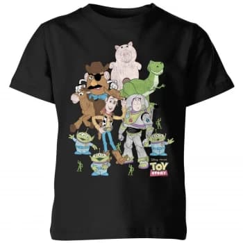 Toy Story Group Shot Kids T-Shirt - Black - 9-10 Years
