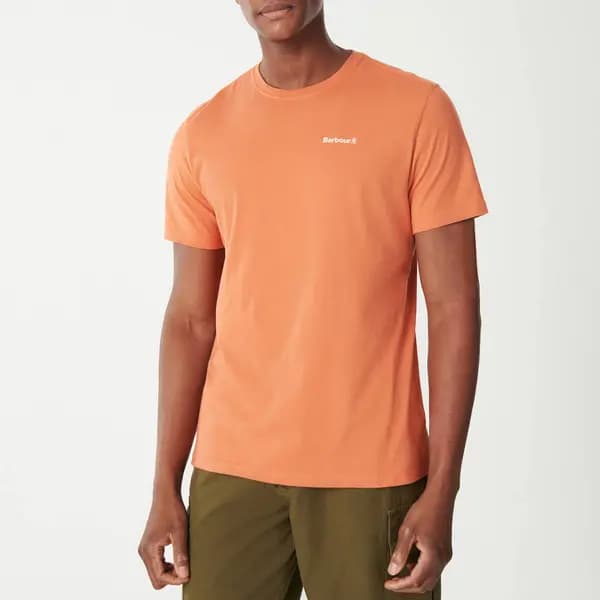 Barbour Heritage Kentrigg Printed Cotton-Jersey T-Shirt - S Orange Tops male MTS1170OR56 S