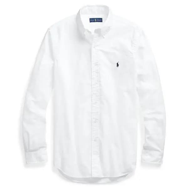 Polo Ralph Lauren Slim Fit Garment Dyed Oxford Shirt - White S