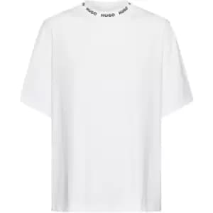 Hugo Dorene Logo Collar T-Shirt - White