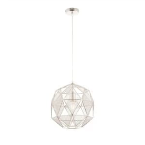 1 Light Spherical Pendant Chrome Plate, E27