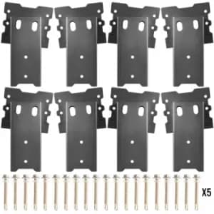 VEVOR Deer Blind Brackets, 4" x 4" 8 PCs Deer Stand Brackets Powder Coated Steel, Tree House Brackets Heavy Duty Deer Stands, Elevated Deer Blinds for