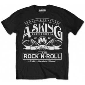 Asking Alexandria RocknRoll Mens Black T Shirt: Large
