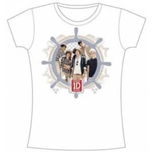 One Direction Nautical Skinny Skinny White TS: Medium