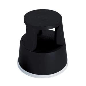 2Work Plastic Step Stool with Non-Slip Rubber Base 430mm Black T7Black