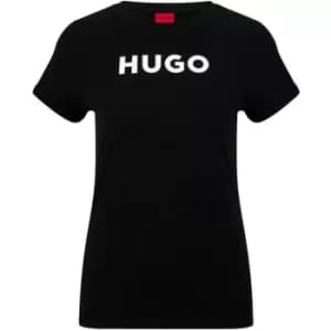 Hugo Logo Short Sleeve T Shirt - Black