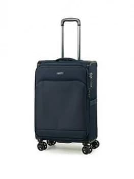 Rock Luggage Georgia Medium 8 Wheel Navy Suitcase