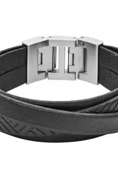 Gents Fossil Jewellery Leather Wrap Bracelet JF04343040