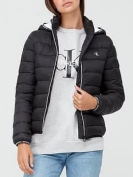 Calvin Klein Jeans Logo Binding Lightweight Padded Jacket - Black