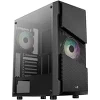 Aerocool Menace Saturn RGB Midi Tower, Tempered Glass - Black