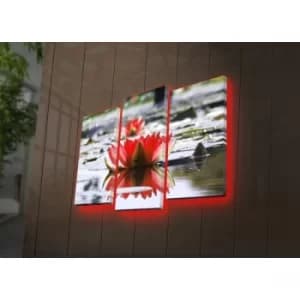 3PATDACT-28 Multicolor Decorative LED Lighted Canvas Painting (3 Pieces)