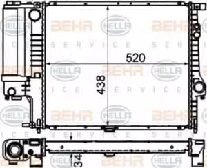 Radiator Heat Exchanger 8MK376888-134 by BEHR