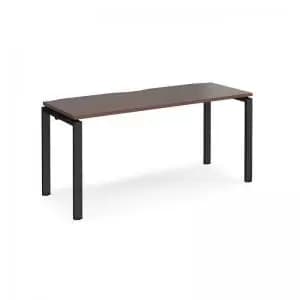 Adapt starter unit single 1600mm x 600mm - Black frame and walnut top