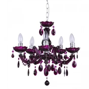 Litecraft Marie Therese Plum Chandelier