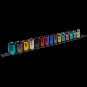 Sealey Premier 15 Piece 1/2" Drive Multi Colour Hexagon Socket Set 1/2"