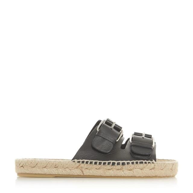 Dune Black Leather 'Luso' Mule Slippers - 3