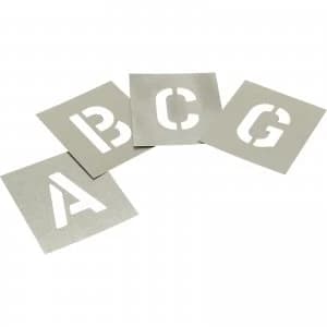Stencils 27 Piece Zinc Letter Stencil Set in Wallet 1"
