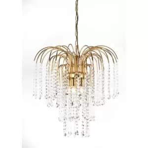 Pioggia 5 Light Pendant Ceiling Light, Gold