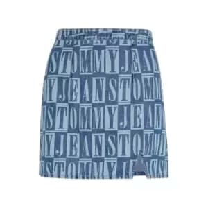 Tommy Jeans Tj Denim Spellout Mini Skirt - Blue