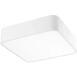 Indianapolis 36cm Flush Ceiling Light Metal, White Outside Matt White Inside LED E27 - Merano