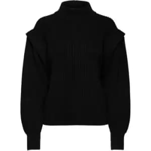 Selected Femme Long Sleeve Knit Jumper - Black