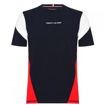 Tommy Sport Sport Block T Shirt - Navy/Red/Wht