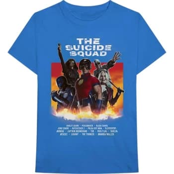 The Suicide Squad - Credits Unisex Large T-Shirt - Blue
