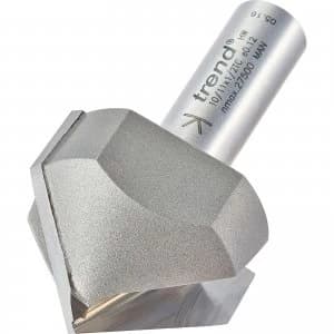 Trend Chamfer V Groove Router Cutter 38mm 19mm 1/2"