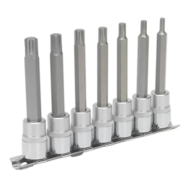 Genuine SEALEY AK6233 Ribe Socket Bit Set 7pc 3/8Sq Drive 95mm